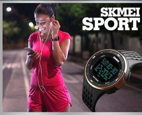 ***SKMEI **Model 1219 ** Dual Time" Rose Gold  Waterproof  Watch**