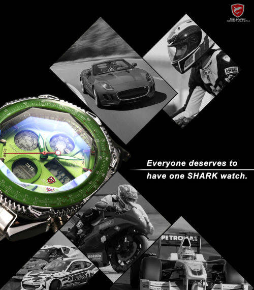 $45.00* Official SHARK Green New Quartz Army Mens Sport Wrist Watch*