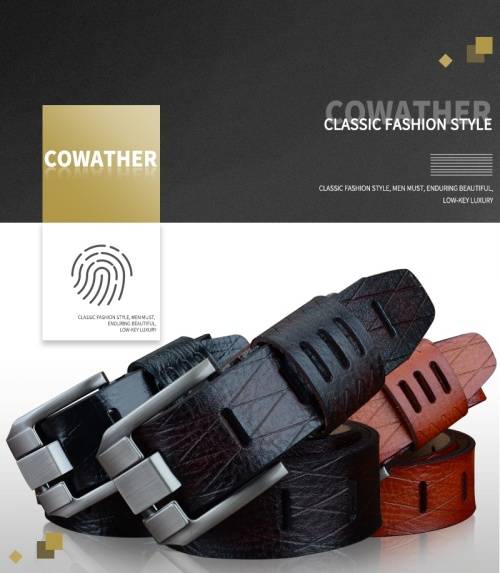 PRICE DROP !!** Men **TOP BRAND ~  LONGHORN~ COWATHER Genuine Leather Waist Belt   *
