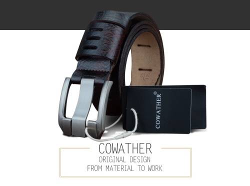 PRICE DROP !!** Men **TOP BRAND ~  LONGHORN~ COWATHER Genuine Leather Waist Belt   *