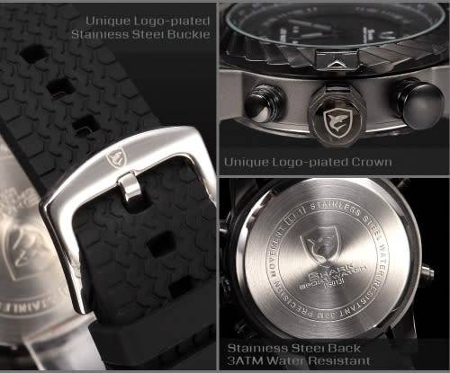 *$70* GOBLIN SHARK** - Men Dual Time Quartz Wrist Watch~ Real Musculine & Big**BOOK,BOX and PAPERS*