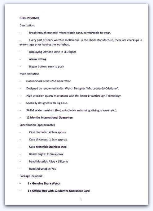 *$70* GOBLIN SHARK** - Men Dual Time Quartz Wrist Watch~ Real Musculine & Big**BOOK,BOX and PAPERS*