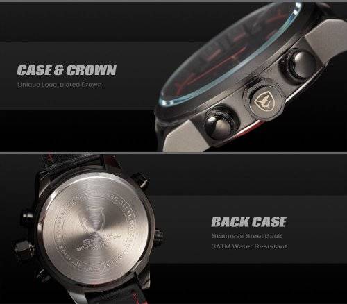 * $48.99 *SHARK*BIG HEAVY* -Luxury Men Digital LED Date Day Quartz Military Sport Wrist Watch