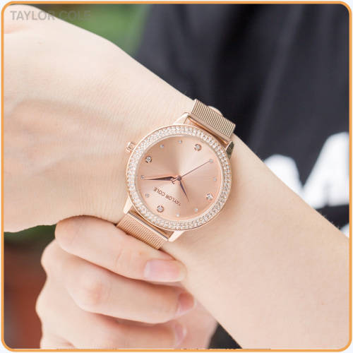 From UK ** Magnifisant*Taylor Cole Lady Georgeos Steel Band Bracelet Luxury Watch*FREE SHIPPING*