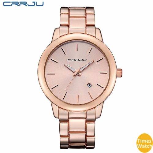 CRRJU 2210  -Quality Unisex Solid Built Analog Watch *Rose Gold *