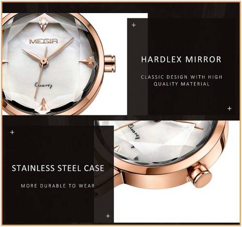 **Megir 4173  - Ladies Dainty Feminine Serious Small ROSE GOLD Watch**