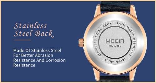* Magnifisant*Megir Lady* Georgeos Rose Gold Steel Band  Luxury Watch*Box,book & Papers!FULL HOUSE !