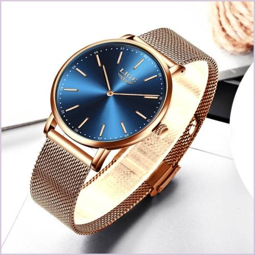 ** CLASSIC - Ladies~ Modern Trendy * BIG DIAL* LIGE 9895- Luxury All Steel *FREE SHIPPING*