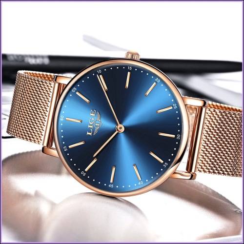 ** CLASSIC - Ladies~ Modern Trendy * BIG DIAL* LIGE 9895- Luxury All Steel *FREE SHIPPING*