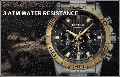 *** Megir (2087)  Brand** Top Watch* New Style  Big Luxury Men Quartz Watch CHRONOGRAPH * 6 HANDS *