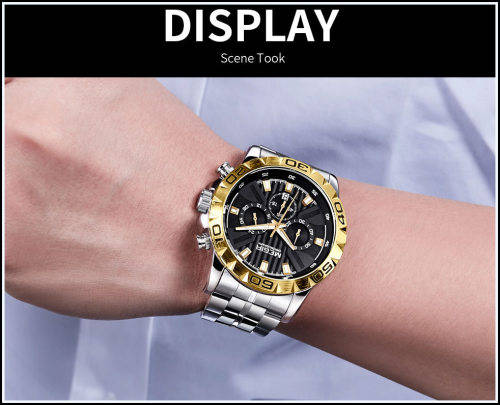 *** Megir (2087)  Brand** Top Watch* New Style  Big Luxury Men Quartz Watch CHRONOGRAPH * 6 HANDS *