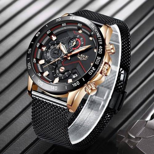 ** -SPORT* TOP BRAND  LIGE 9929-* Luxury FULL Steel *6 Hands* Chronograph Watch Men
