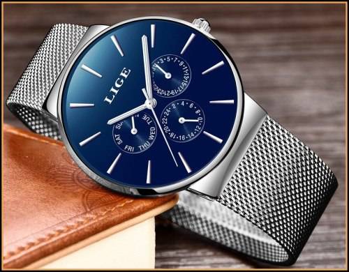 LIGE 9868 - MilanTop Brand Luxury Waterproof Ultra Thin Multifunction Watch