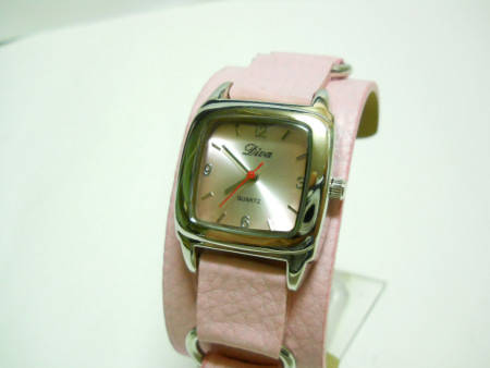 JUST ARRIVED-MODERN DIVA WITH LEATHER STRAP-PINK