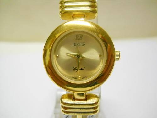 -MODERN JUSTIN  LADIES STEEL CABLE  WATCH-GOLD COLORED