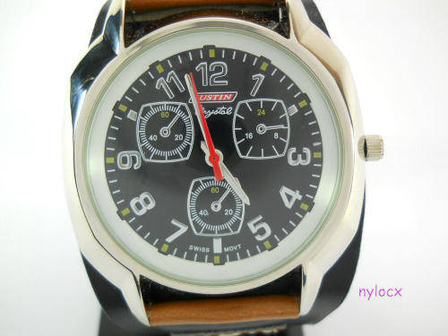 -JUSTIN LEATHER STRAP  WATCH-