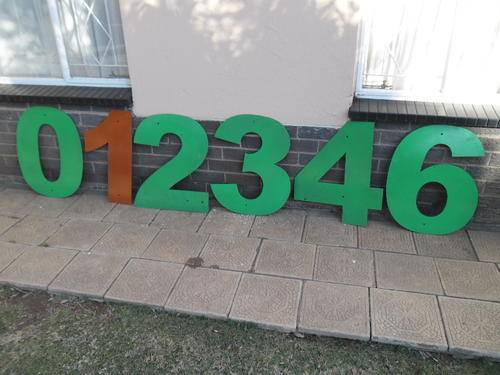 6 - Huge metal (steel) numbers signs