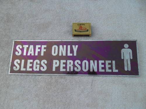 old look like stainless steel sign