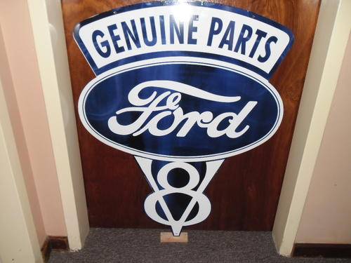very very large Ford V8 enamel sign you don't get a sign like this easy