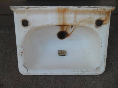 1950's heavy cast iron basin