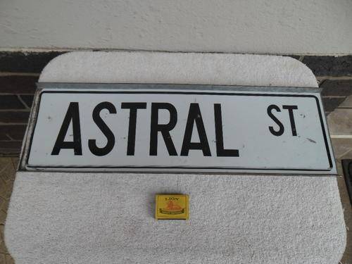 ASTRAL ST double sided metal street name sign size 520mm long heavy