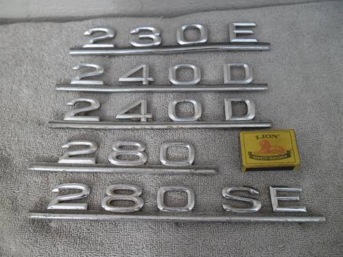 5 old vintage Mercedes Benz badges