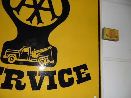 Heavy thick metal enamel breakdown reproduction sign 405mm wide postage R85