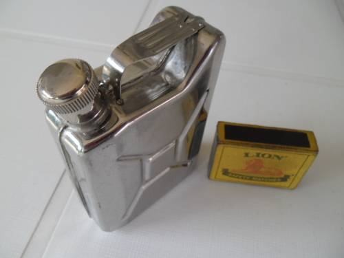 Small Safari 4x4 metal flask 95mm high postage R60