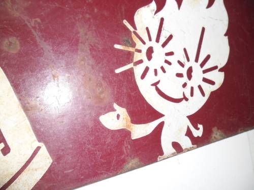 Very rare old flange type double sided enamel sign size is 610mm long