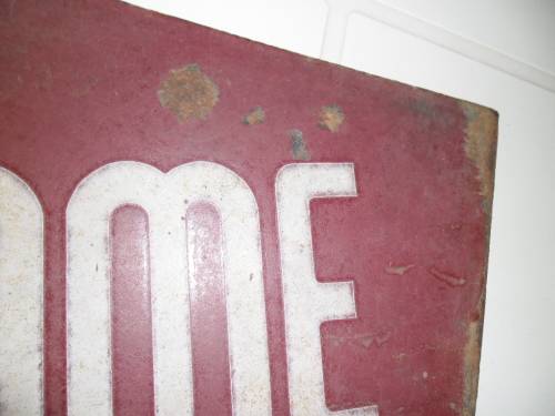 Very rare old flange type double sided enamel sign size is 610mm long