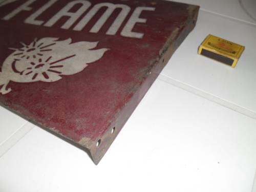 Very rare old flange type double sided enamel sign size is 610mm long