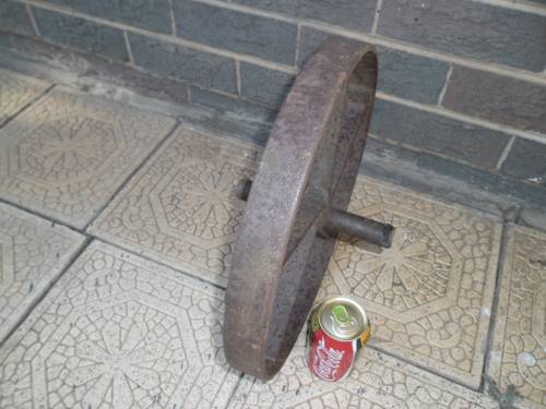 Very old wheel barrow metal wheel only postage is R100