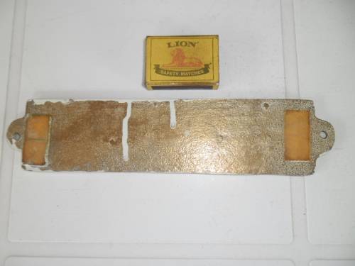 Brass casting plaque size is 235mm long postage is R60