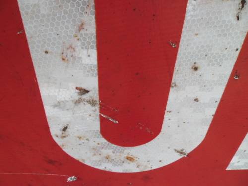 very large metal road sign size 900mm wide see bad condition postage R140