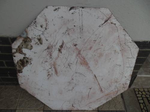 very large metal road sign size 900mm wide see bad condition postage R140