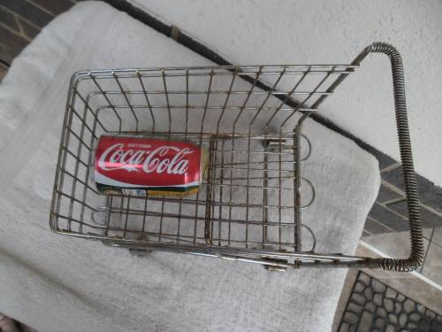 small metal shopping trolley size 300mm long