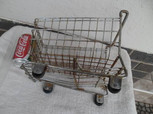 small metal shopping trolley size 300mm long