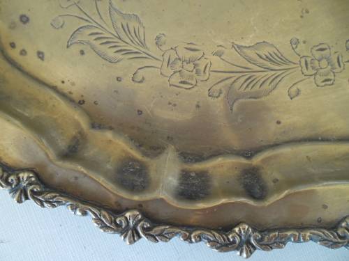 Large ovel 560mm wide brass tray add to your order R120 for Postnet postage