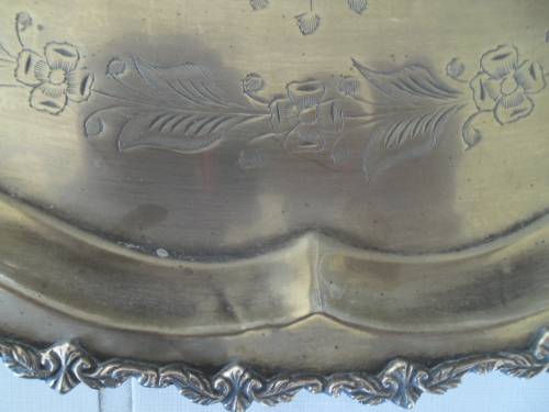 Large ovel 560mm wide brass tray add to your order R120 for Postnet postage