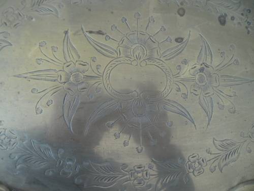 Large ovel 560mm wide brass tray add to your order R120 for Postnet postage