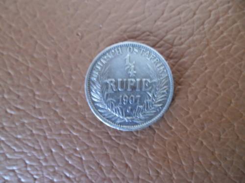 1907 German East Africa quarter Rupie Scarce