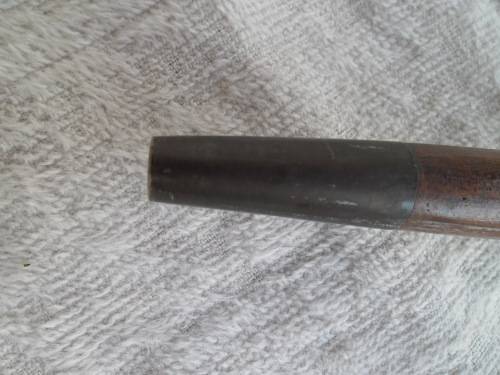 Very rare sword wood walking stick 920mm lg with brass fittings with sword 455mm lg inside