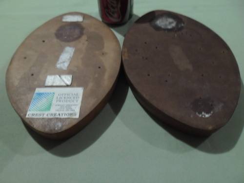 Official 2 - rare 1995 world cup S.A. Rugby Springbok wood plaques