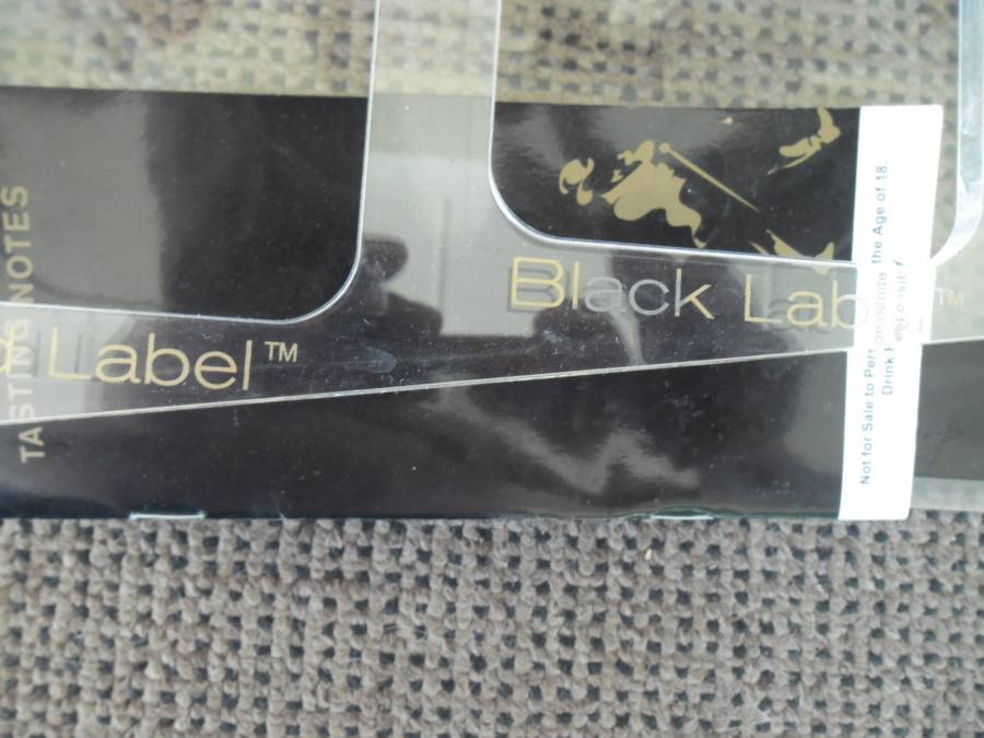 Red Black Green Gold Blue Johnnie Walker advertising tray 585mm long read below