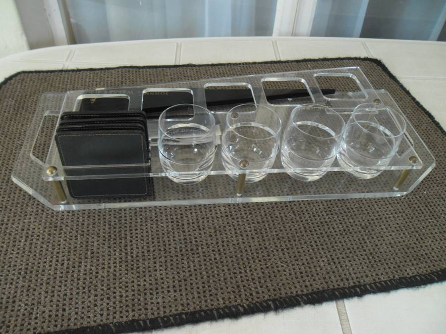 Red Black Green Gold Blue Johnnie Walker advertising tray 585mm long read below