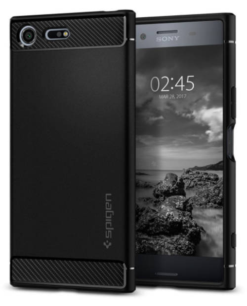 SONY XPERIA XZ PREMIUM RUGGED CASE BLACK SPIGEN | INSTOCK