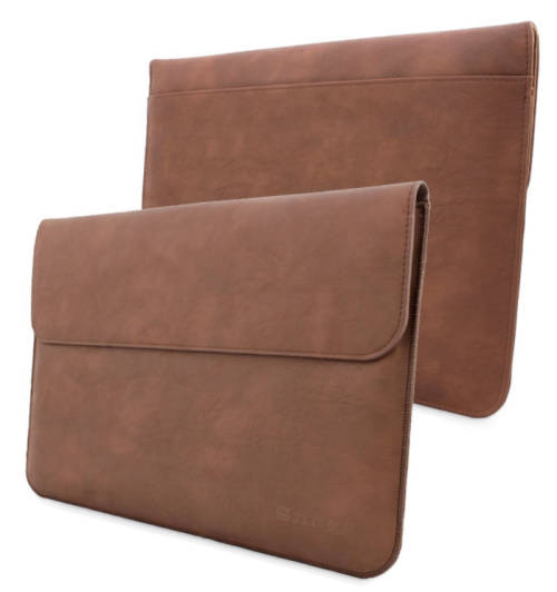 MICROSOFT SURFACE PRO PREMIUM PU LEATHER SLEEVE COVER BROWN SNUGG | INSTOCK