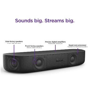 ROKU STREAMBAR 4K/HDR UHD STREAMING MEDIA PLAYER/SPEAKER 9102R (2020) | INSTOCK