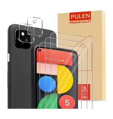 GOOGLE PIXEL 5 PREMIUM TEMPERED GLASS SCREEN AND CAMERA LENS PROTECTOR 9H 5PK PULEN | INSTOCK