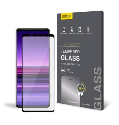 SONY XPERIA 1iii (2021) PREMIUM TEMPERED GLASS SCREEN PROTECTOR BLACK OLIXAR | INSTOCK
